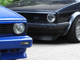Hellblau Metallic Retro VW Volkswagen Golf 1 Vorschau